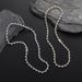 Hip Hop Zircon For Women Mixed Weave Flower Shape Three-Prong Tennis Chain Women's Personalized Layered Necklace_ipsvogv.com