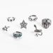 Hot Selling Jewelry Halloween Snake Shaped Skull Owl Animal Ring Set Of 7 Pieces_ipsvogv.com