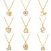 Popular mother of pearl clavicle necklace retro color preserving copper plated K real gold temperament high end business love necklace_ipsvogv.com
