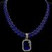 Men’s Jewelry Set Fashion Specializes In Mixed Color Cuban Chain Blue Gemstone Pendant New Men's Necklace Jewelry_ipsvogv.com