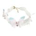 Korean Dreamy Girl Princess Style Thin Gauze Butterfly Colorful Small Crystal Chain Ribbon Choker Necklace_ipsvogv.com