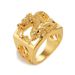 Vietnam Boutique Dominant Laos Sand Gold Pure Copper Plated Hollow Dragon Ring Men's_ipsvogv.com