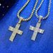 New T Square Cross Necklace Creative Personality Alloy Full Diamond Hip Hop Pendant_ipsvogv.com