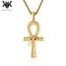Hip hop Eye of Horus Ankh Cross Necklace All match Niche Personality Sweater Chain Clothing Model Accessories_ipsvogv.com