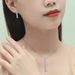 Women's Jewelry Set Fashion S925 Sterling Silver Popular Row Diamond Earrings Simple Micro Inlaid Moissanite Necklace Earrings Set_ipsvogv.com