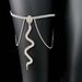 Women's sexy rhinestone beach snake shaped leg chain high end accessories diamond studded trendy body chain jewelry_ipsvogv.com