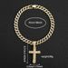 Personalized Cross Niche Design Street Full Diamond Watch Buckle Cuban Necklace Men's Jewelry_ipsvogv.com