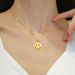 【 Full body titanium steel 】 Round smiling face, personalized and minimalist. True gold necklace in the furnace for_ipsvogv.com