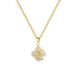 Steel 【 Titanium 】 Four Leaf Flower Rose Micro Inlaid With Diamonds Light Luxury Cute Necklace Women's Fashion 【 】_ipsvogv.com