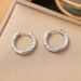 Titanium Round Earrings For Women With A High-end Feel, Light Luxury Stainless Steel Geometric Ear Buckle_ipsvogv.com
