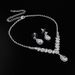 High end bridal jewelry set, cocktail party elegant necklace, earrings and bracelet four piece set, evening dress, dinner bag and clutch bag_ipsvogv.com