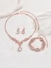 Women’s Jewelry Set Fashion Popular Jewelry Earrings Set Party Banquet Jewelry Bridal Wedding Rhinestone Necklace Earrings_ipsvogv.com