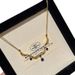 Ancient Glass Craft Water Drop Series French Style Blue Tassel Necklace_ipsvogv.com