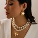Exaggerated cyber style CCB pendant earrings Temperament niche simple heart shaped personality earrings for women_ipsvogv.com