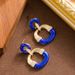 French Exquisite Fashionable Small Fragrance Style Drip Oil Enamel Earrings, Women's High-end Feeling, Light Luxury And_ipsvogv.com