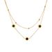 INS Versatile Fashion Titanium Steel Non Fading Roman Round Double Layer White Black Shell Necklace Bracelet Foot Chain_ipsvogv.com