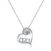 New MOM Heart Shaped Moissanite Necklace S925 Silver Inlaid With Brilliant Colored Gemstone Clavicle Chain Fashionable_ipsvogv.com