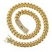 Men's Jewelry Zircon Buckle Titanium Steel Stainless Steel Jewelry Cuban Chain Men's Hip Hop Necklace Plated With 14k Gold_ipsvogv.com