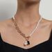 Geometric Lightweight Special-Shaped Pearl Pendant Necklace Women's Trendy Fashion Black Gemstone Necklace_ipsvogv.com