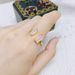 Colored zircon open ring for women, simple and fashionable geometric 12 birthstone ring popular jewelry_ipsvogv.com
