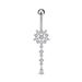 Women's Jewelry Cherry Pearl Moon Arrow Through The Heart Zircon Belly Button Ring Stainless Steel Zircon Belly Button Nail_ipsvogv.com