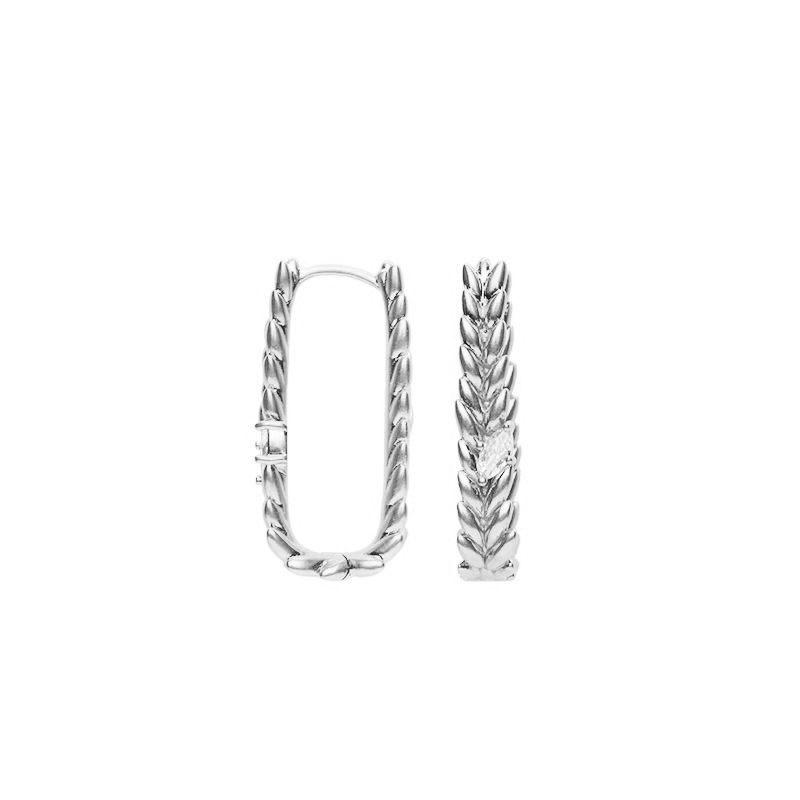 Women's Jewelry Retro Wheat Ear Leaf Earrings Light Luxury Niche Design High End Diamond Studded Fashionable All Match Earrings_ipsvogv.com