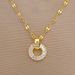Full Diamond Circle Necklace Earring Set with Light Luxury Micro Inlay Personalized Style Banquet Earrings and Necklace Combination_ipsvogv.com