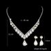 Korean Style Bridal Pearl Jewelry Set - Elegant Necklace & Earrings With Colored Diamonds_ipsvogv.com