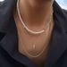 Pearl Necklace Boys' High Sense Versatile Hip-hop Niche Stacking Wearing Collarbone Chain Simple Men's Cross-border Jewelry_ipsvogv.com