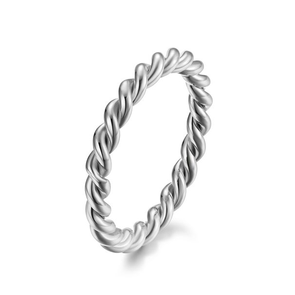 Men's Jewelry Simple Style Multi Strand Spiral Braided Titanium Steel Ring Artistic Trendy Neutral Index Finger Couple Ring_ipsvogv.com