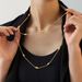 Golden Double-layer Pearl Sweater Chain, Grand, High-end, Light Luxury, Titanium Steel Layered Long Necklace, Popular In_ipsvogv.com