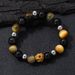 Women's Jewelry Gold Hollow Round Bead Bracelet Stainless Steel Jewelry Fashion Fantasy Tiger Eye Stone Jewelry_ipsvogv.com