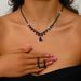 Women’s Jewelry Set Fashion New Claw Chain Rhinestone Zircon Teardrop Shaped Set Necklace New Niche All Match_ipsvogv.com