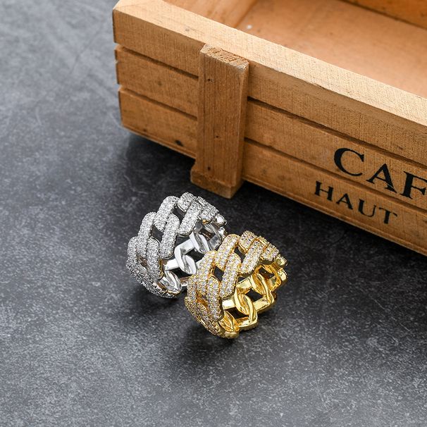 11mm Full Abay Hip Hop Zirconia New Cuban Chain Ring For Men_ipsvogv.com