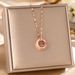 Japanese Korean Titanium Steel Necklace With Versatile Feminine Qualities, Featuring A Double Ring Buckle And Micro_ipsvogv.com