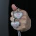 Heart-Shaped Cubic Zirconia Pendant Necklace For Couples, Trendy Hip-Hop Style With Pink Enamel "I LOVE YOU" Design, Adjustable Chain 51-80cm_ipsvogv.com