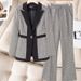 Women's Clothing high-end slim slimming heavy work sequins professional Plaid color matching suit_ipsvogv.com