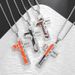 sports style stainless steel oil drop baseball cross necklace titanium steel men's hip hop fashion jewelry_ipsvogv.com