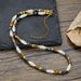French High Grade Contrast Color Round Stone Necklace Simple Ethnic Style Beaded Clavicle Chain New Versatile Necklace For Women_ipsvogv.com