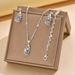 Women’s Jewelry Set Fashion Fashionable Zircon Earrings Necklaces And Bracelets Four Piece Set Shiny And Classy Suitable For Daily Wear At Parties_ipsvogv.com