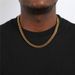 Men's Jewelry Fashion Double Buckle Flat Pure Jewelry Titanium Steel Men's Necklace Gold Plated 6MM Positive And Negative Chain_ipsvogv.com