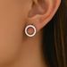 Sweet fresh Korean version geometric for women, versatile inlaid with zircon, high-end niche design and earrings_ipsvogv.com