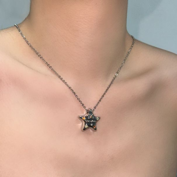 Dopamine Zircon Star Pendant For Women, Sweet Cool, Cool Style, Long Hoodie Chain Accessories, Versatile And Fashionable_ipsvogv.com