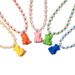 Fashion Jewelry Simple Candy Color Bear Pendant Women's Necklace Clavicle Chain_ipsvogv.com