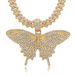 Men’s Jewelry Set Fashion Ins Style Hip Hop Alloy Butterfly Pendant Full Of Diamonds Men's Personality Ins Style Accessories_ipsvogv.com