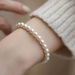 Forever Blogger's Same Style Shi Jia Pearl S Pure Silver Light Luxury Niche Exquisite DIY Bead Bracelet_ipsvogv.com