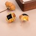 Vintage Earrings, Retro Caramel, Elegant Jewelry, Earrings, High End Female Square Three Dimensional Earrings_ipsvogv.com