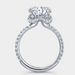 Jewelry Platinum Plated Heart Eight Arrow Simulated Zircon Engagement Ring_ipsvogv.com