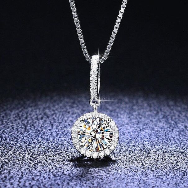 Cao Shi French Celebrity Circle Necklace Advanced Simple Full Diamond Women's Pendant Collar Chain (Including Chain)_ipsvogv.com