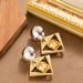 Fashionable Exaggerated Glass Crystal Geometric With Feminine Temperament, Versatile And Simple Silver Needle Earrings_ipsvogv.com